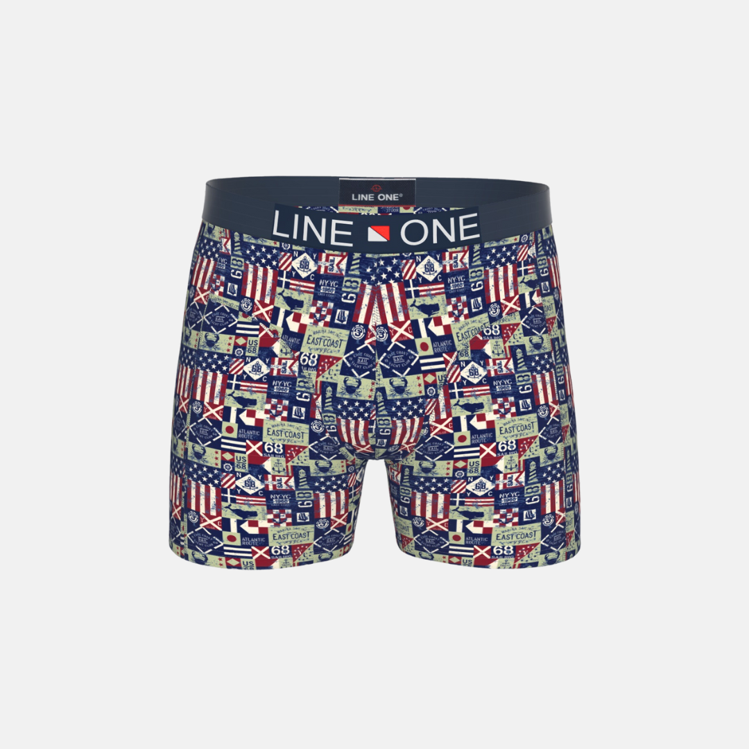 Line One Herren Boxer Short bedruckt east coast