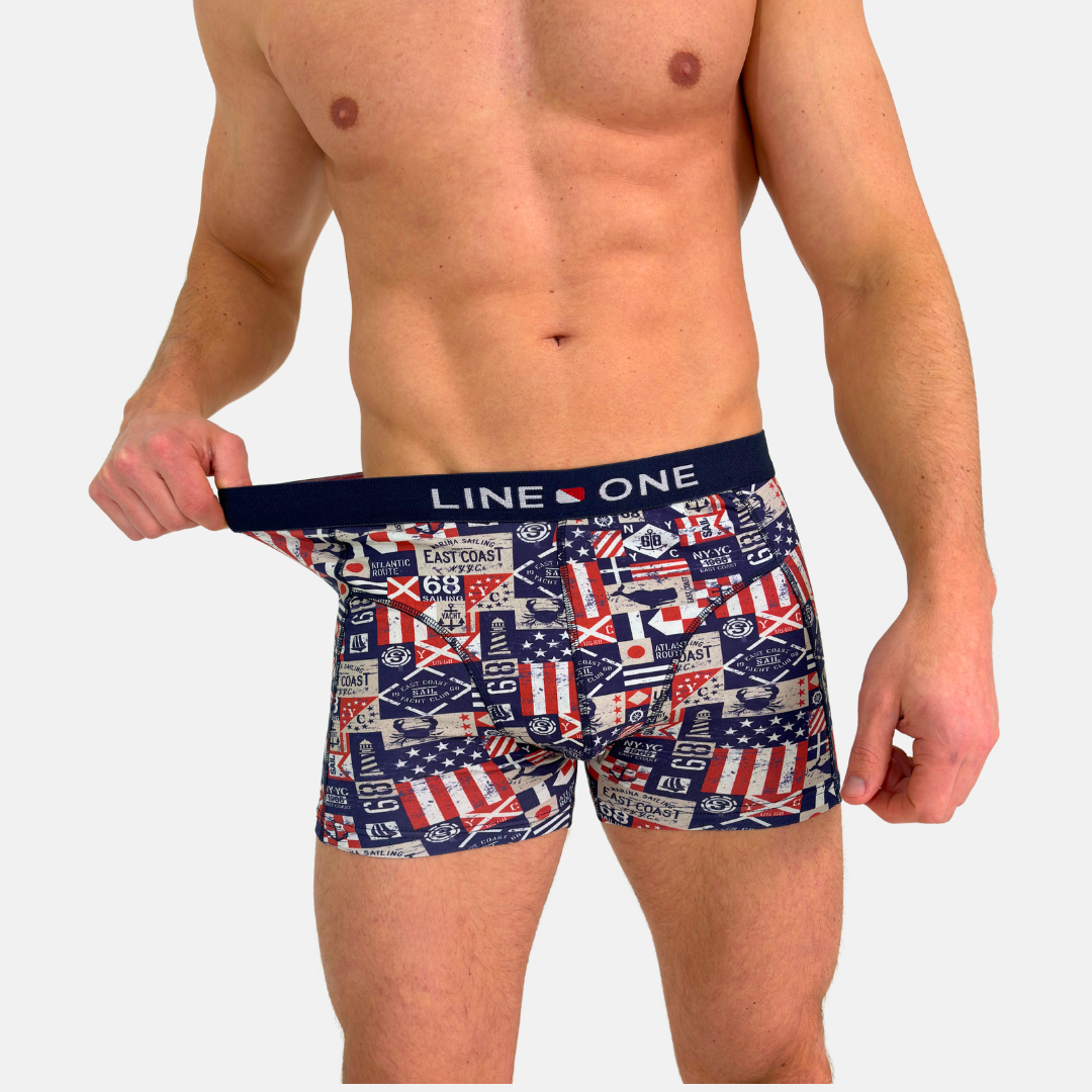 Line One Herren Boxer Short bedruckt east coast