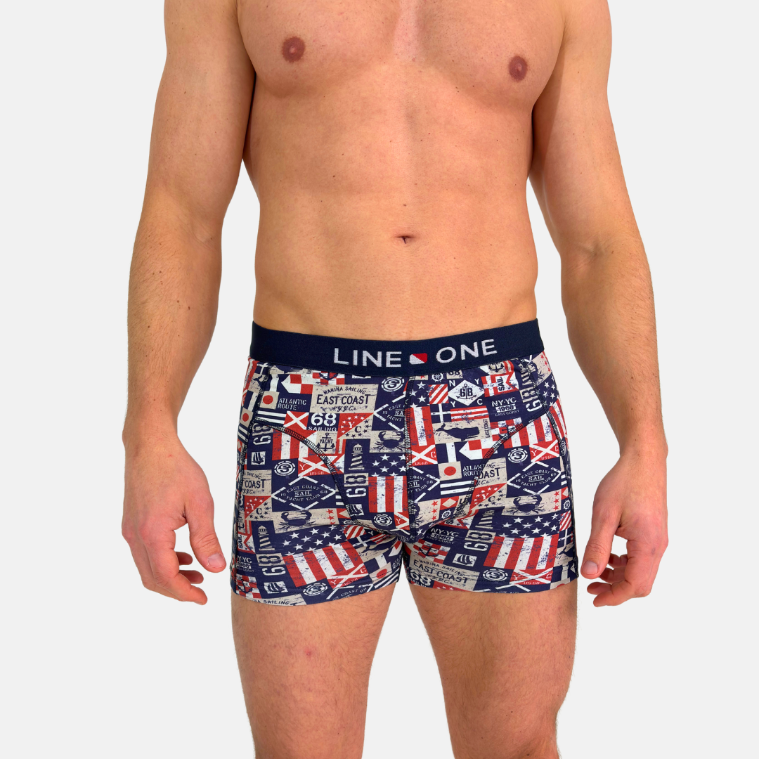 Line One Herren Boxer Short bedruckt east coast