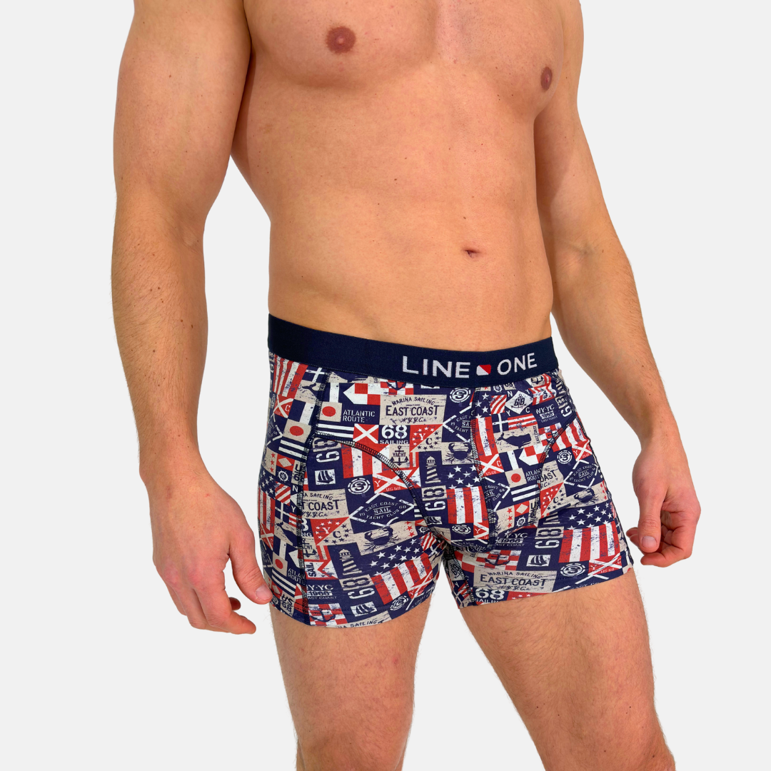 Line One Herren Boxer Short bedruckt east coast